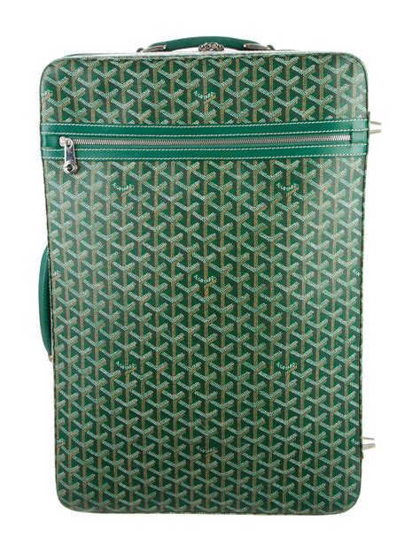 goyard suitcase tag|Goyard luggage trolley.